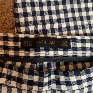 ZARA basic gingham pants